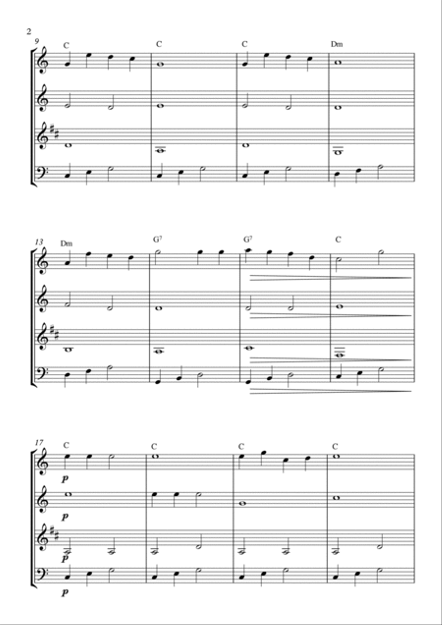Jingle Bells for Wind Quartet Woodwind Quartet scores gallery preview page 3