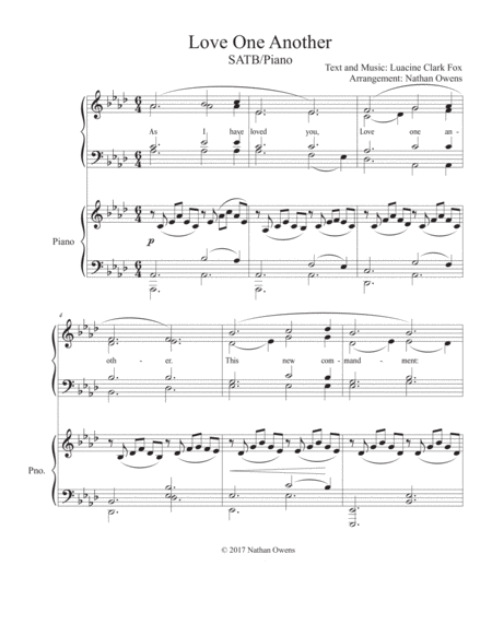 Love One Another - SATB/Piano