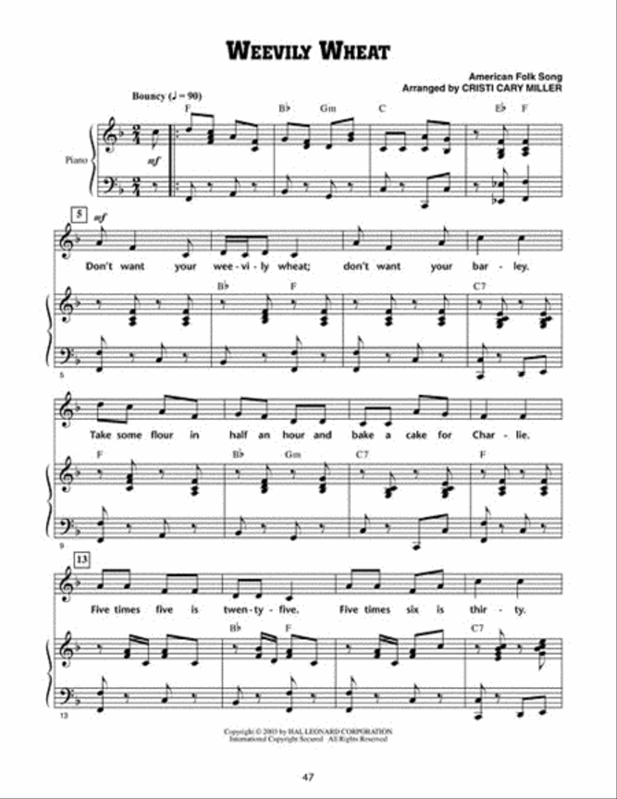 Folk Songs, Singing Games & Play Parties (Collection) Choir scores gallery preview page 5