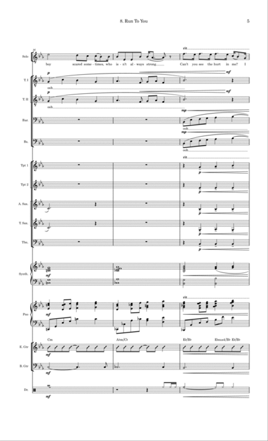 Run To You Large Ensemble scores gallery preview page 5