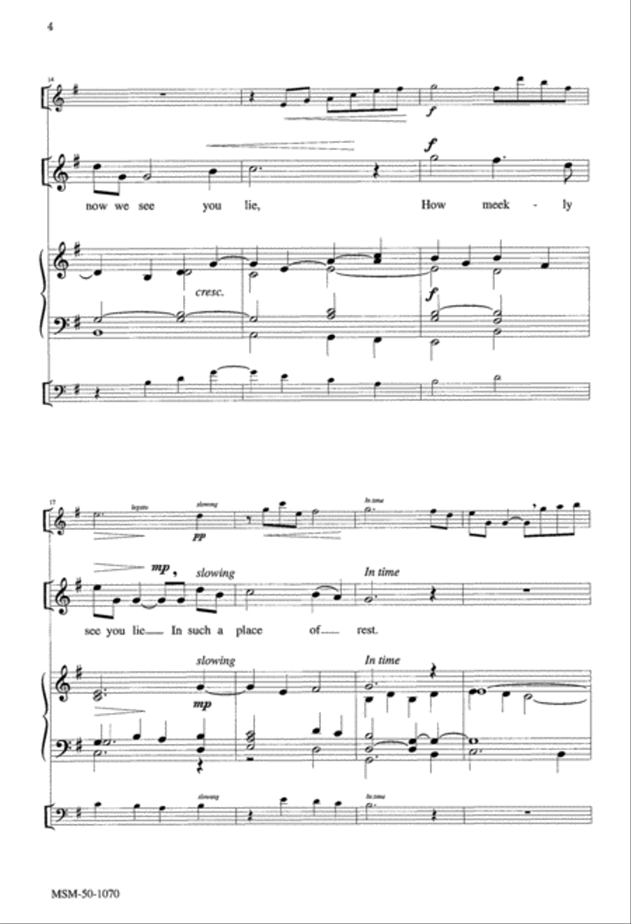 Welcome, Holy Child 4-Part scores gallery preview page 3