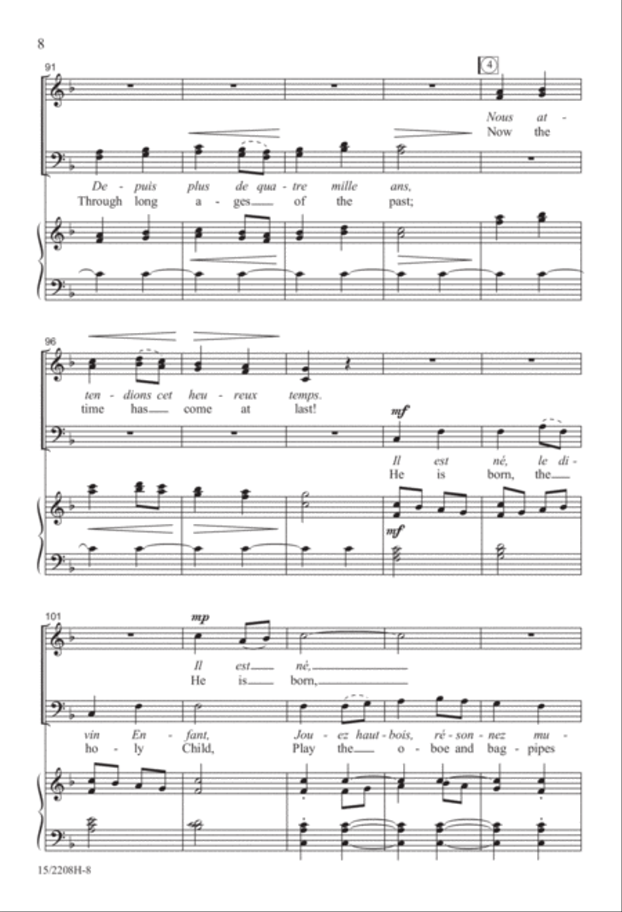 Il Est Né (He Is Born) 4-Part scores gallery preview page 8