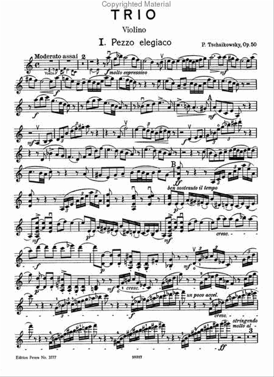 Piano Trio in A minor Op. 50 Piano Trio scores gallery preview page 3