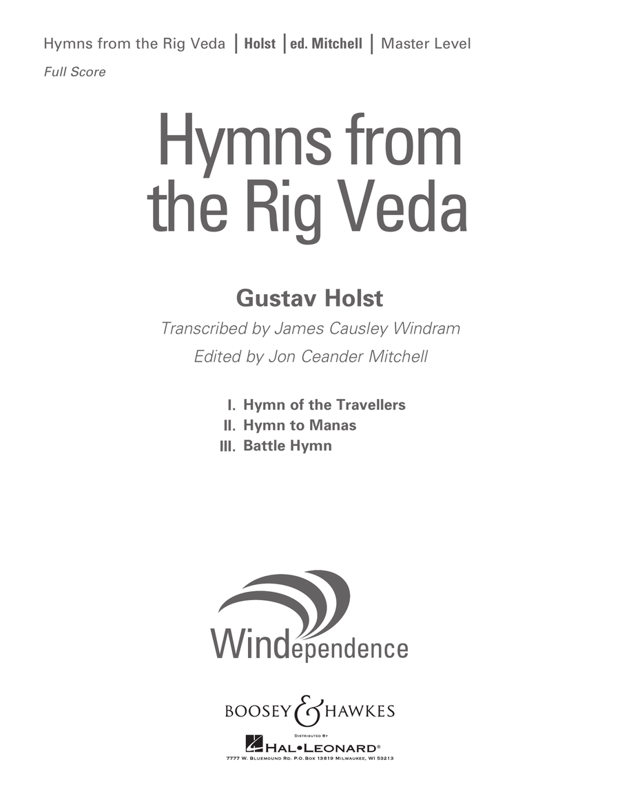 Hymns from the Rig Veda - Conductor Score (Full Score)