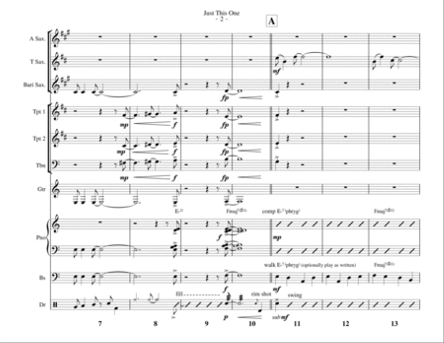 Just This One Jazz Ensemble scores gallery preview page 2