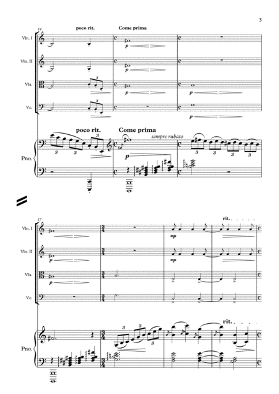 The wind among the reeds Piano Quintet scores gallery preview page 3