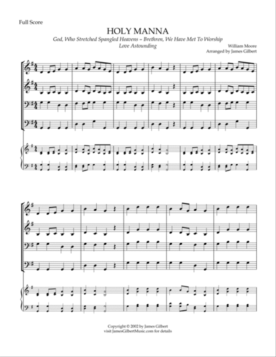 HOLY MANNA (Brethren We Have Met To Worship) Small Ensemble scores gallery preview page 2