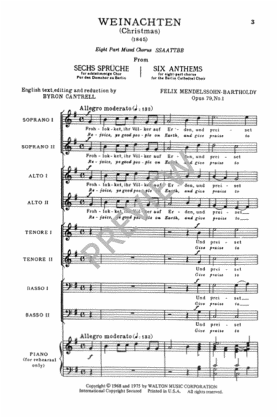 Weinachten (Christmas) Weinachten (Christmas) SSAATTBB scores gallery preview page 4