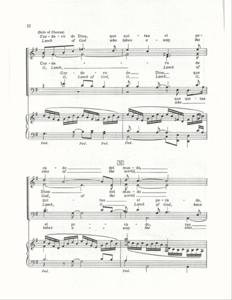 The Cuban Mass (Vocal Score) 4-Part scores gallery preview page 49