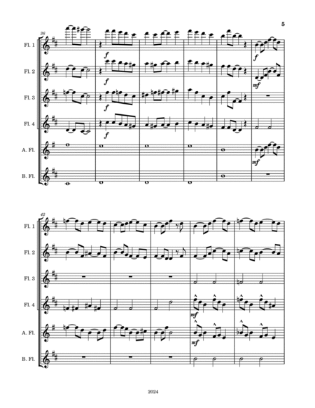 Flute Hoot for Four "C" Flutes, plus Alto and Bass image number null