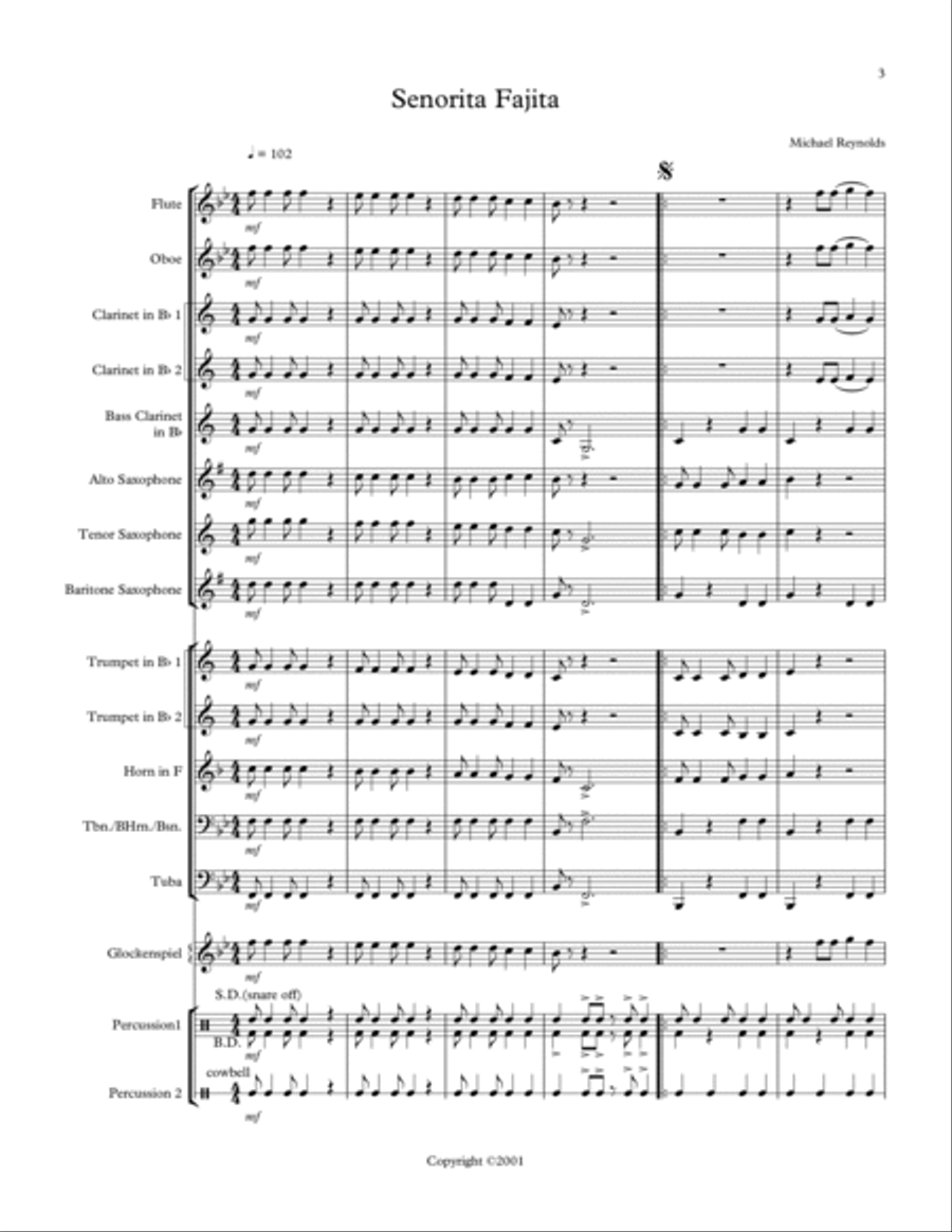 Senorita Fajita Senorita Fajita Concert Band scores gallery preview page 3