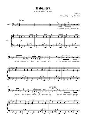 Habanera (for bass - F minor/major)