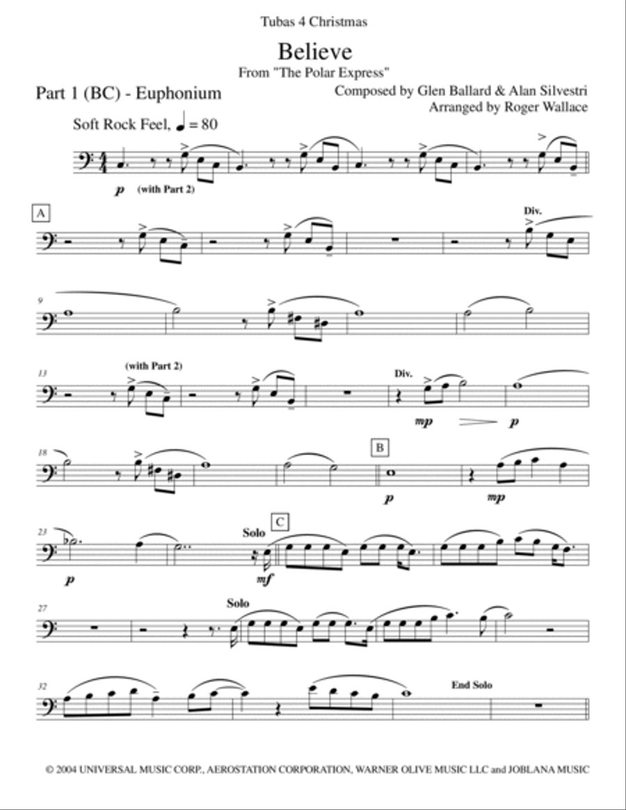 Believe Brass Quartet scores gallery preview page 4