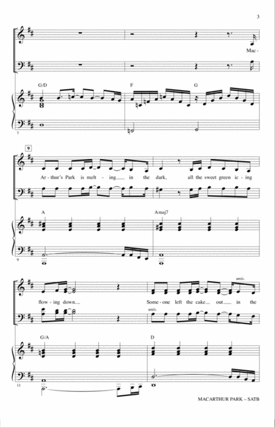 MacArthur Park (arr. Mark Brymer) 4-Part scores gallery preview page 2