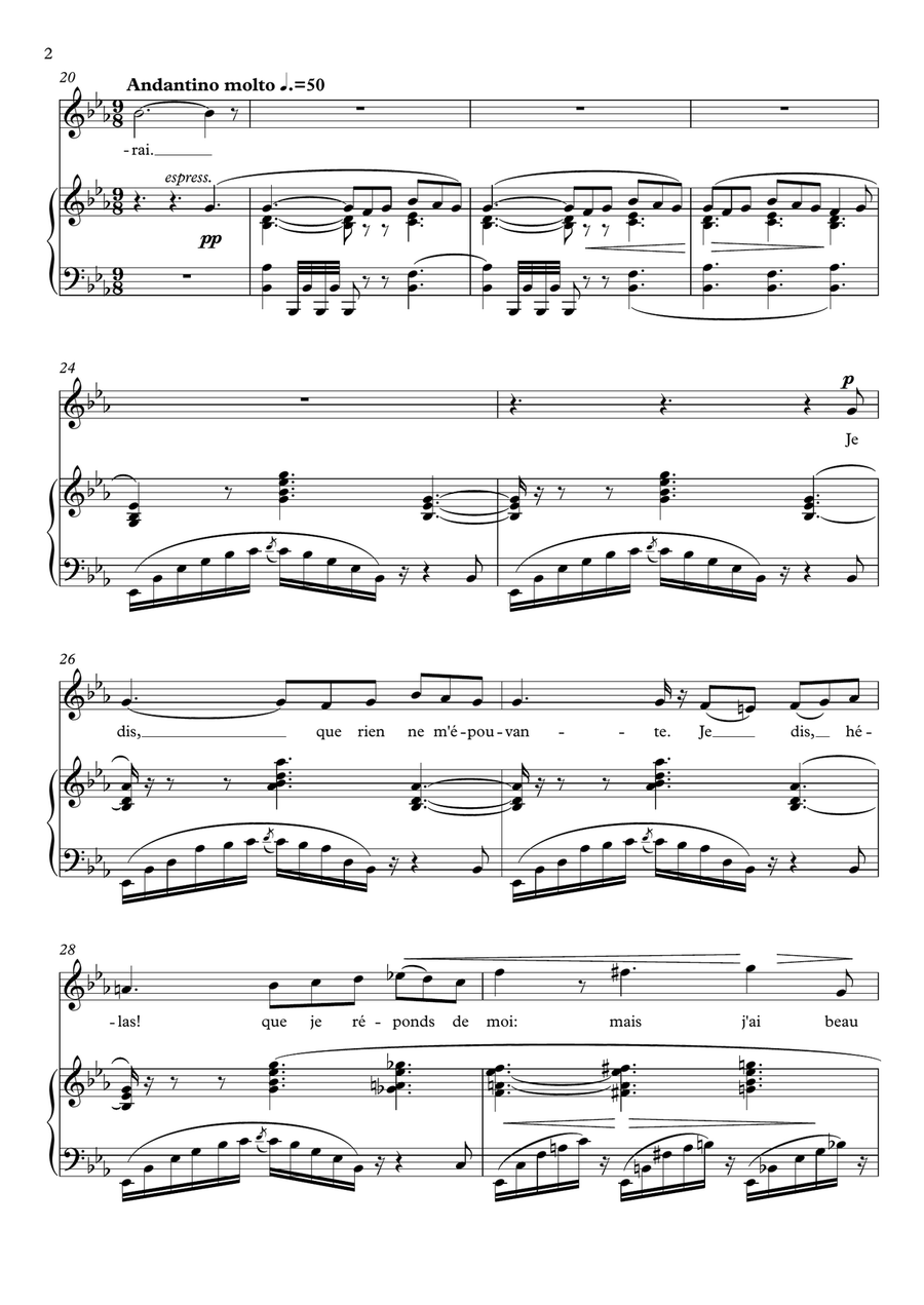 Je dis que rien ne m'épouvante (Micaëla's Aria) - Carmen Soprano Voice scores gallery preview page 3