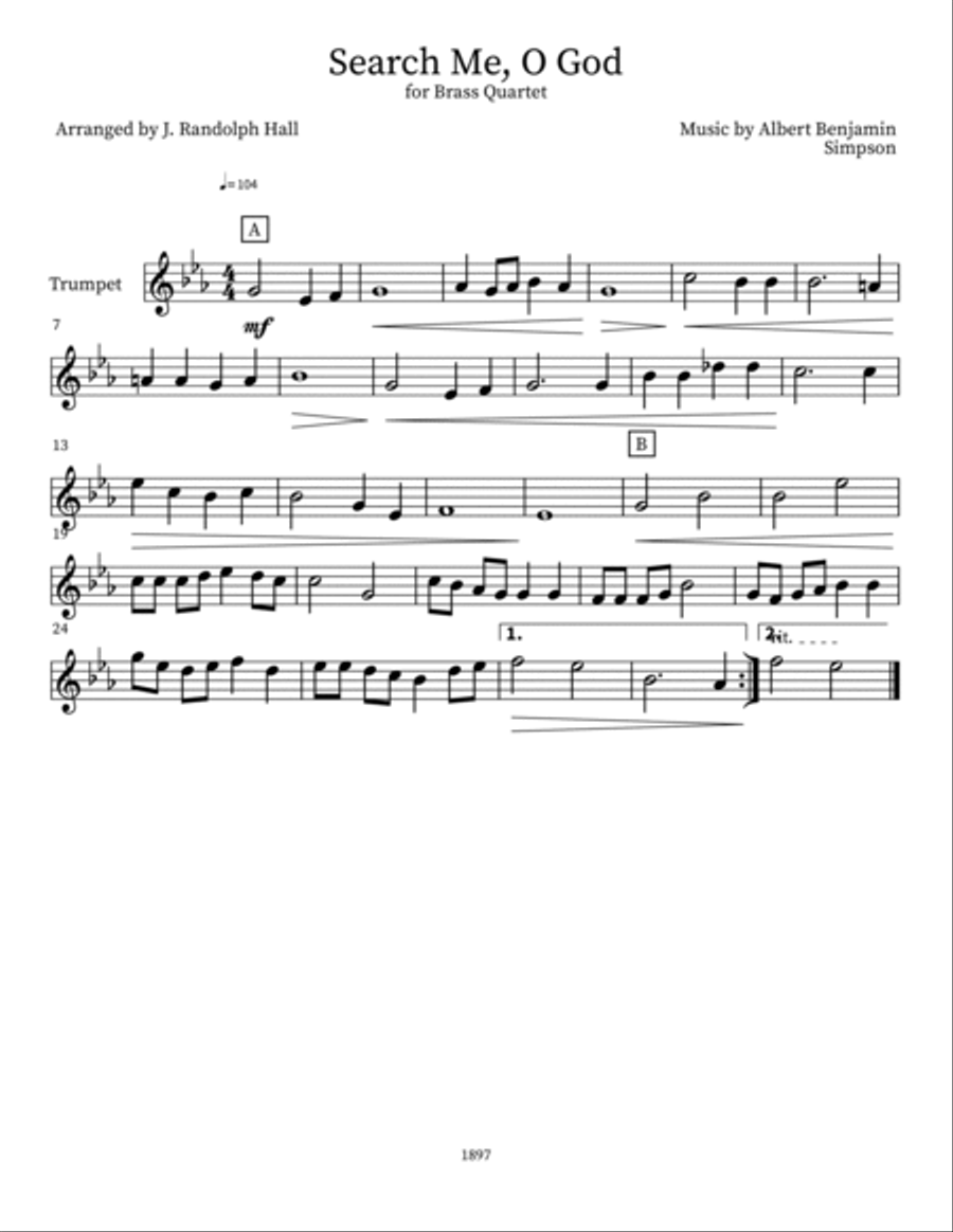 Search Me, O God Search Me, O God Small Ensemble scores gallery preview page 4