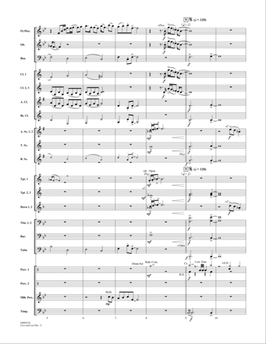 Live and Let Die - Conductor Score (Full Score) Concert Band scores gallery preview page 2