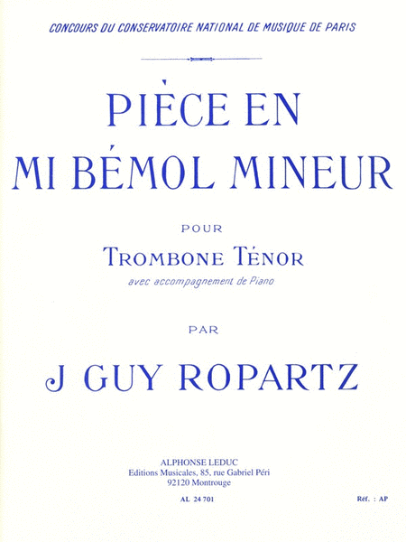 Piece In Eb Minor (bass Trombone, Piano)