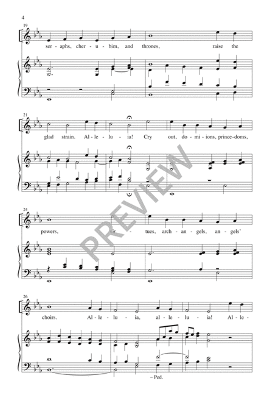 Ye Watchers and Ye Holy Ones 4-Part scores gallery preview page 5