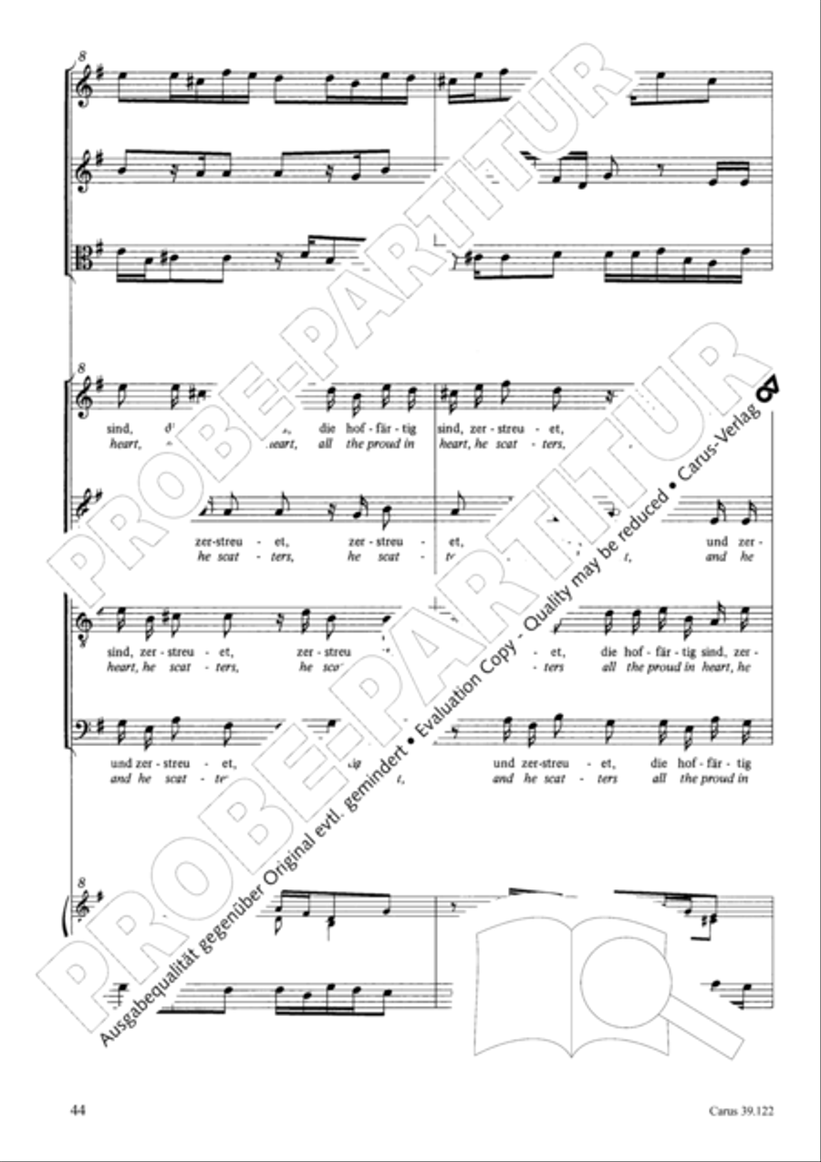 All my spirit exalts (With my spirit I praise the Lord) 4-Part scores gallery preview page 45