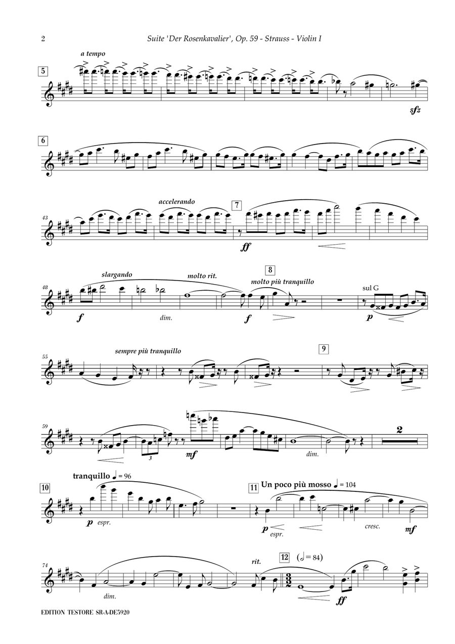 RICHARD STRAUSS - SUITE DER ROSENKAVALIER, OP. 59 - STRINGS