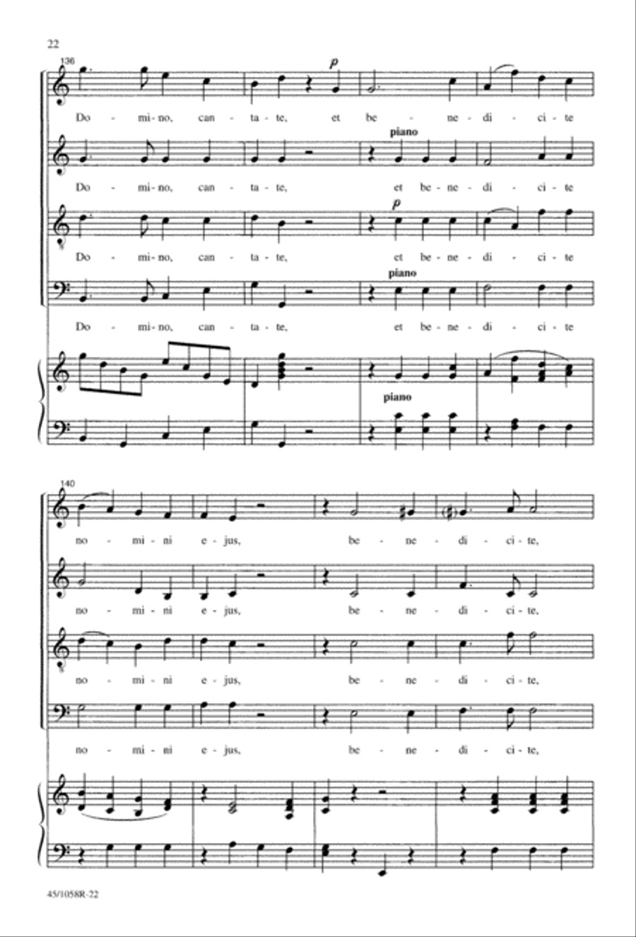 Cantate Domino 4-Part scores gallery preview page 24