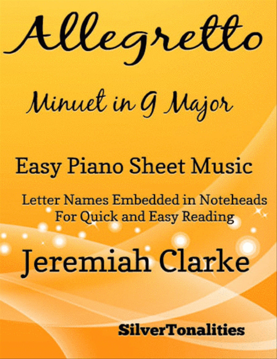Allegretto Minuet in G Major Easy Piano Sheet Music Easy Piano scores gallery preview page 1