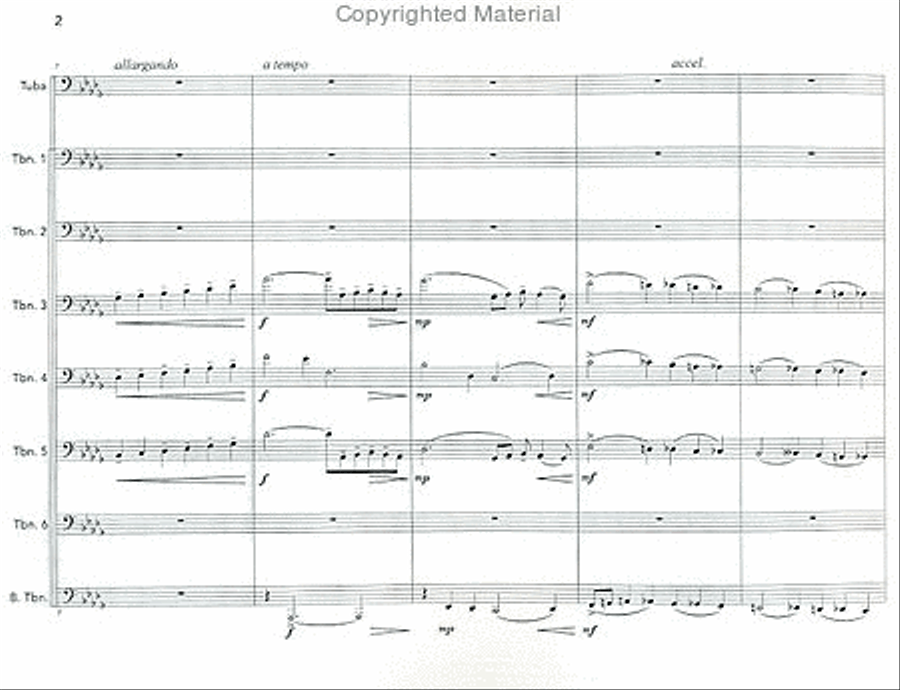 E Lucevan Le Stelle Trombone scores gallery preview page 3