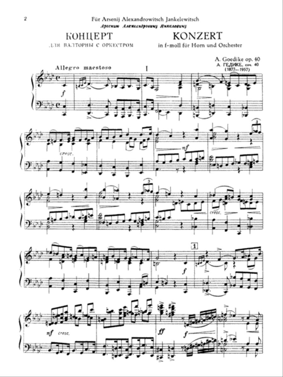 Concerto for Horn and Orchestra Small Ensemble scores gallery preview page 3