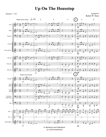 Up On The Housetop Concert Band - Digital Sheet Music