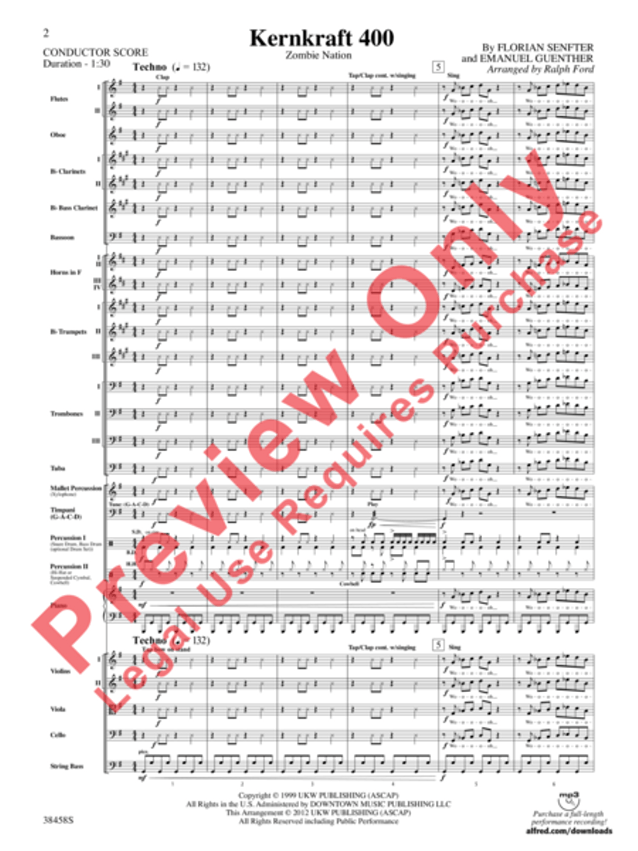 Kernkraft 400 Full Orchestra scores gallery preview page 3