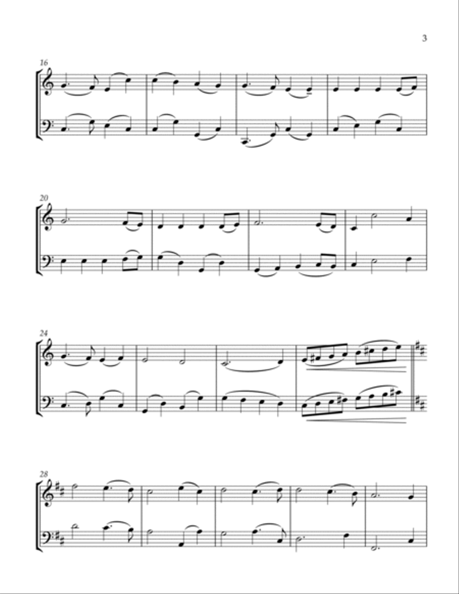 Joy To The World Violin and Cello Duet String Duet scores gallery preview page 3
