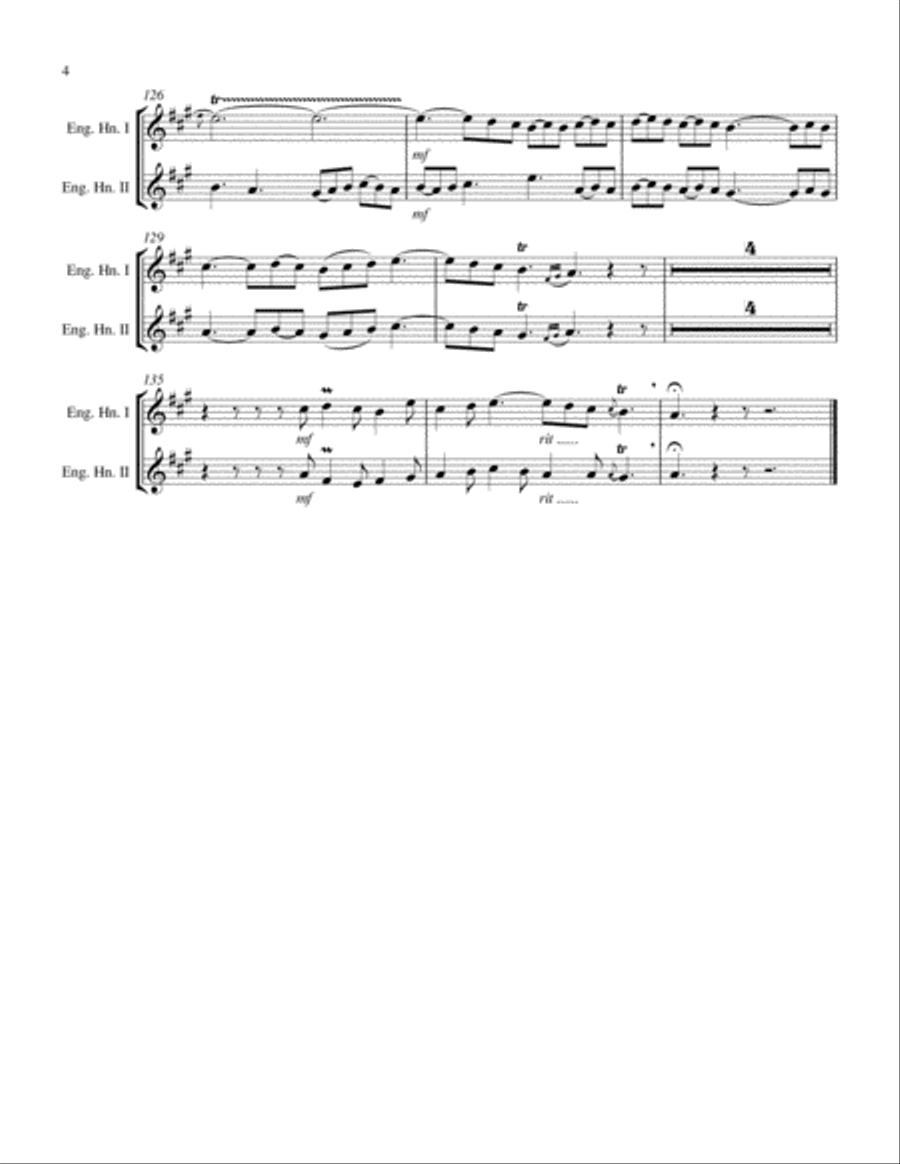 Concerto for Two English horns in D Major, Op. 7 No. 8 English Horn scores gallery preview page 6