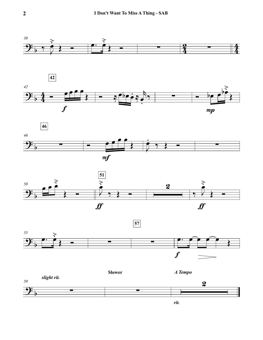 I Don't Want To Miss A Thing Concert Band scores gallery preview page 4