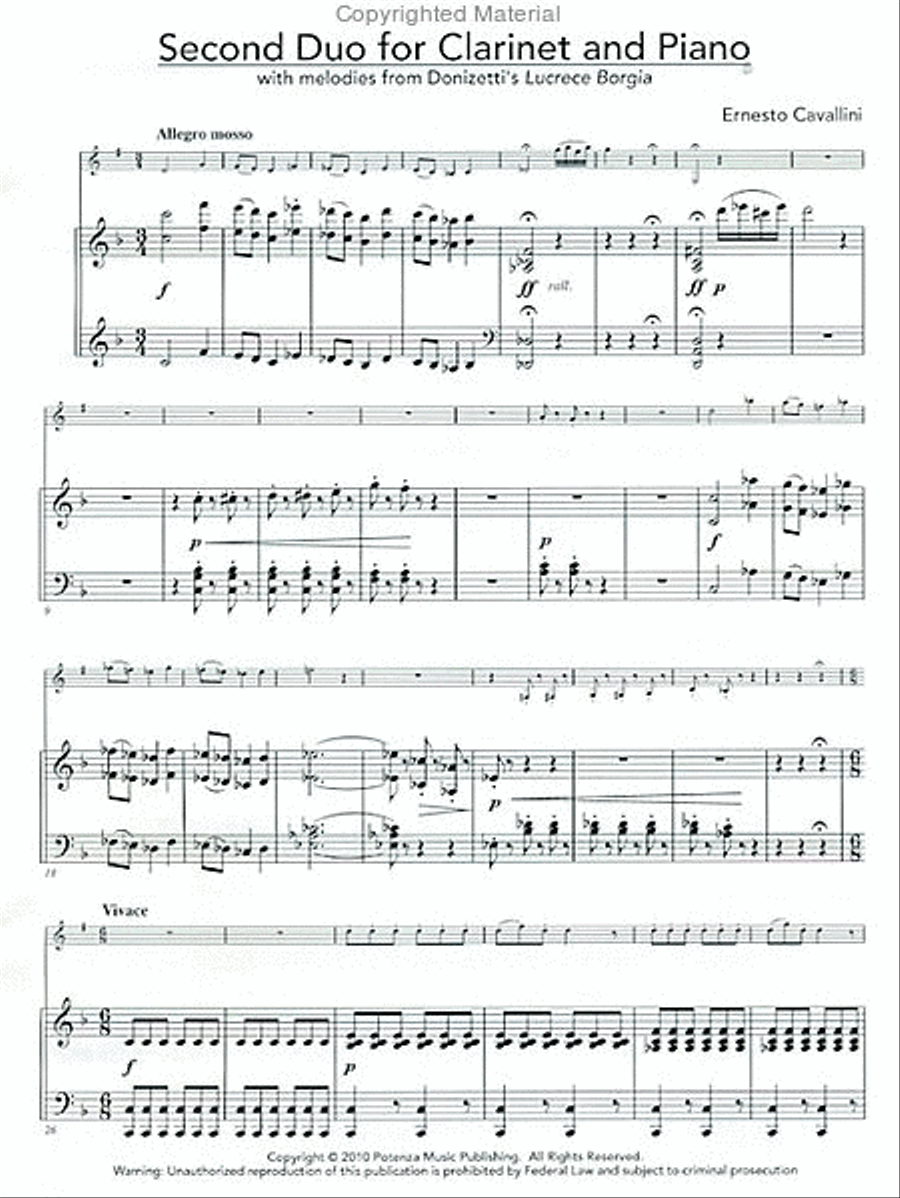 Second Duo Second Duo Clarinet Solo scores gallery preview page 2