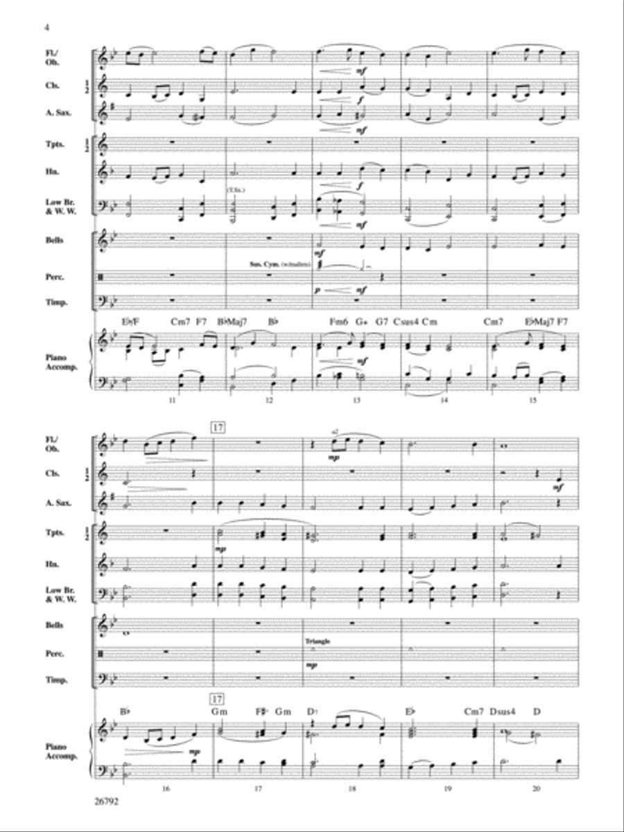 O Little Town of Bethlehem Concert Band scores gallery preview page 3