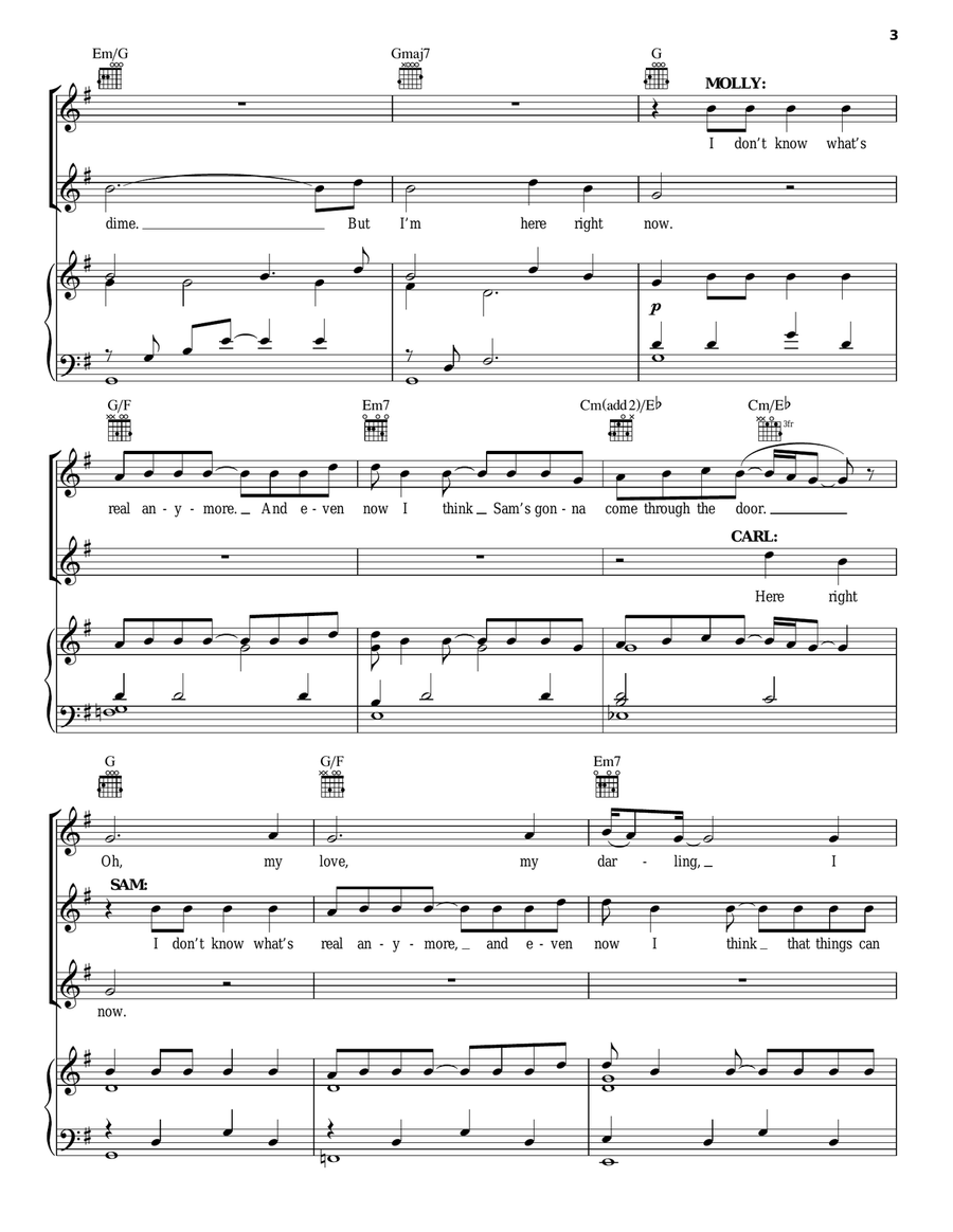 Life Turns On A Dime Guitar scores gallery preview page 3