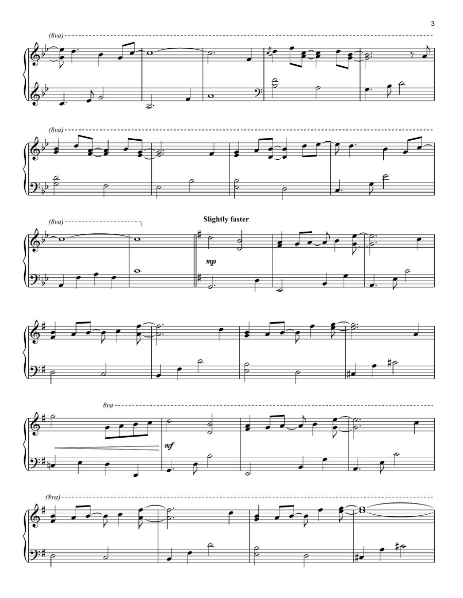 Where Are You Christmas?/Grown-Up Christmas List Piano Solo scores gallery preview page 3