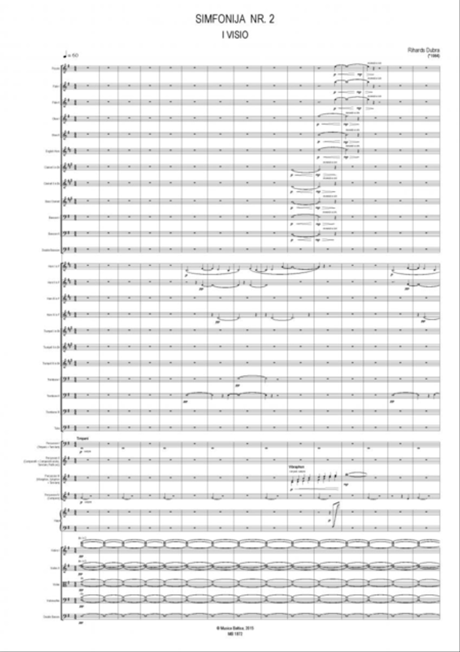 Symphony No. 2 (Simfonija Nr. 2) Full Orchestra scores gallery preview page 6