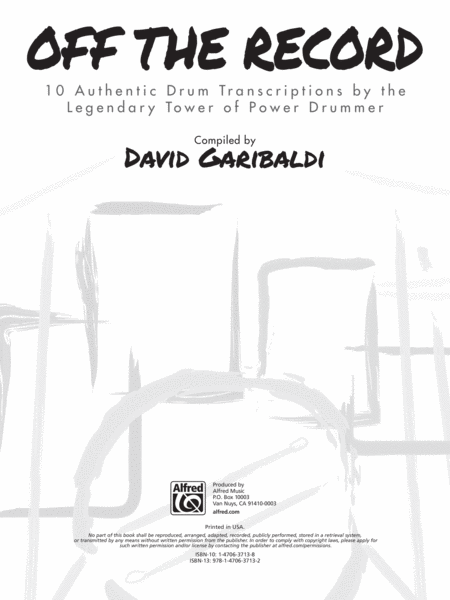 David Garibaldi -- Off the Record