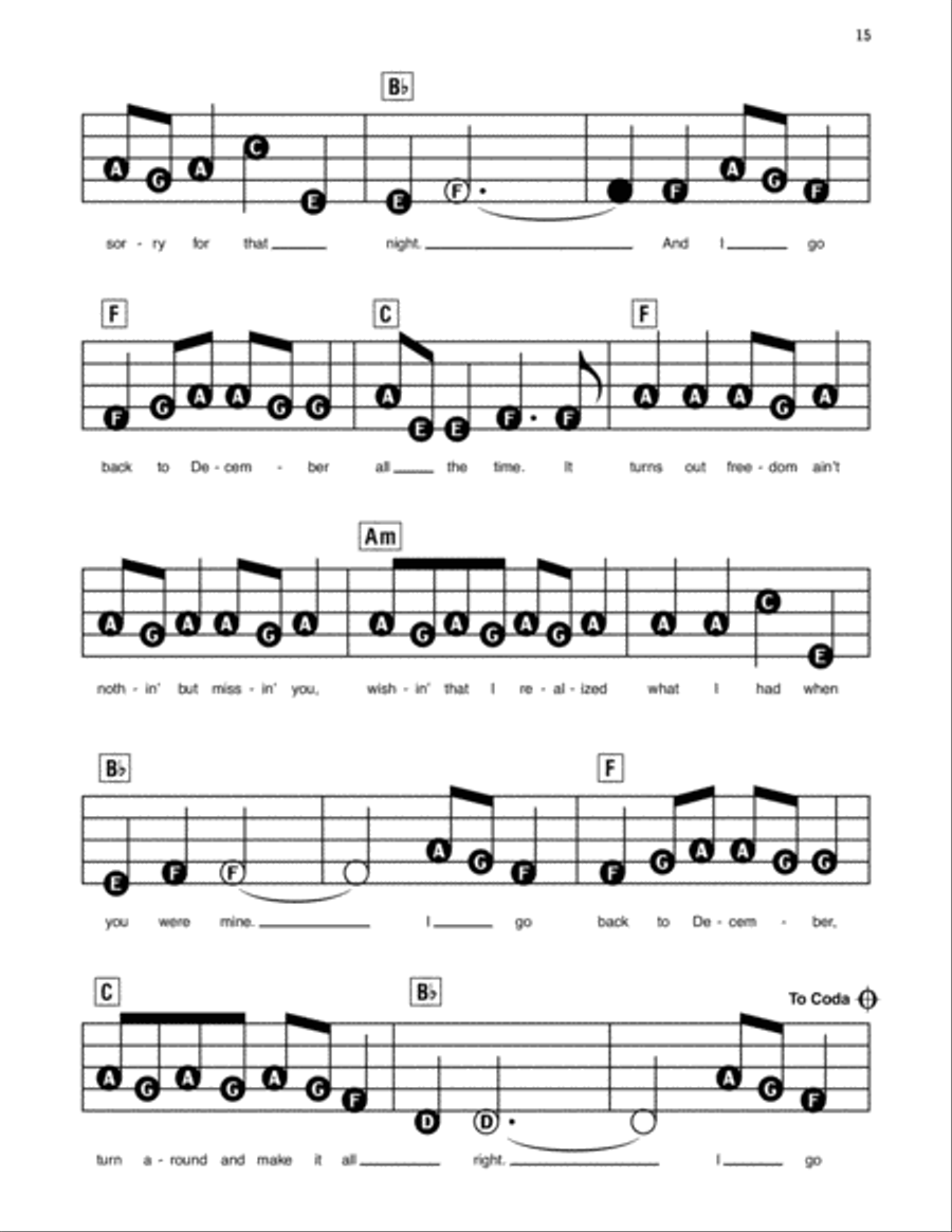 Back To December Electronic Keyboard scores gallery preview page 3