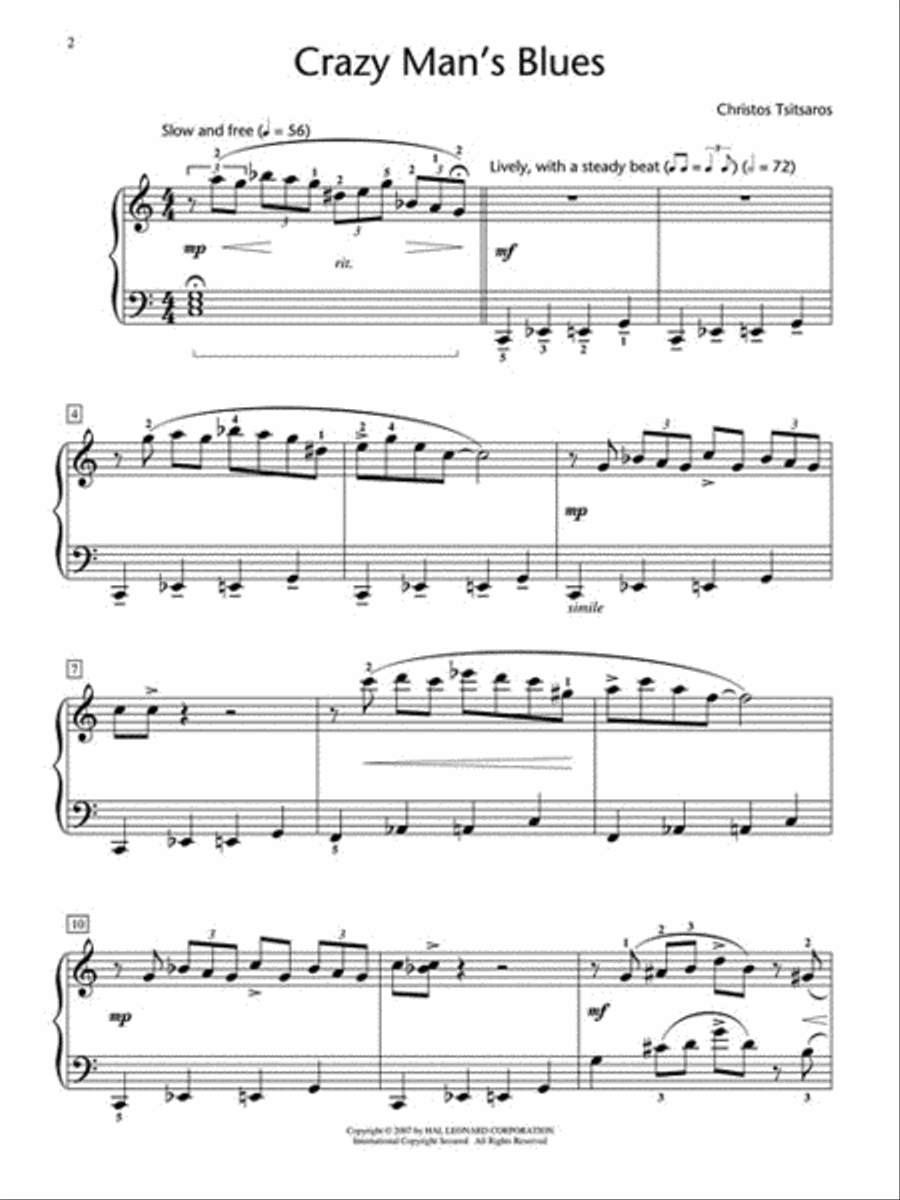 Crazy Man's Blues Piano Method scores gallery preview page 2