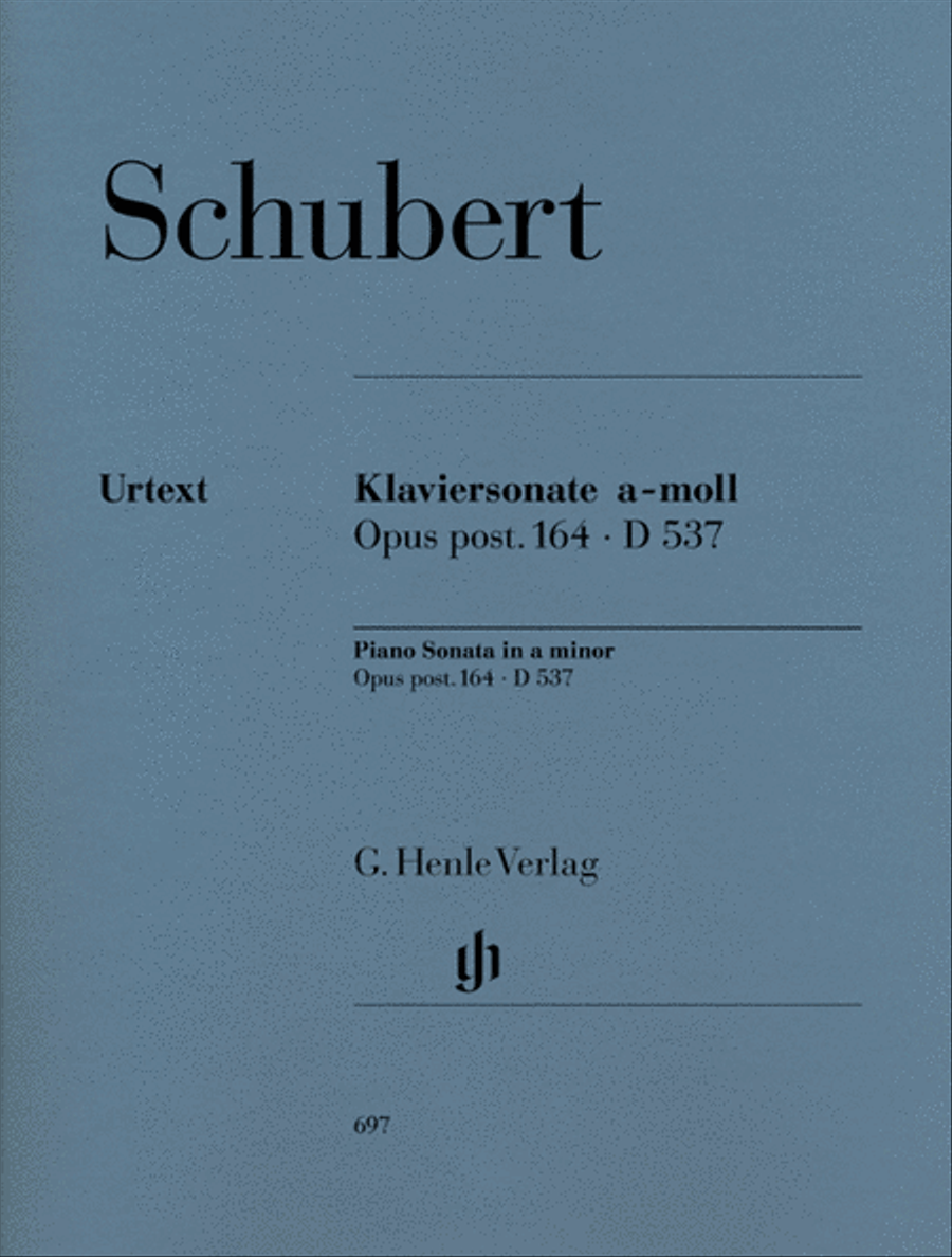 Piano Sonata A Minor Op. Posth. 164 D 537 Piano Solo scores gallery preview page 1