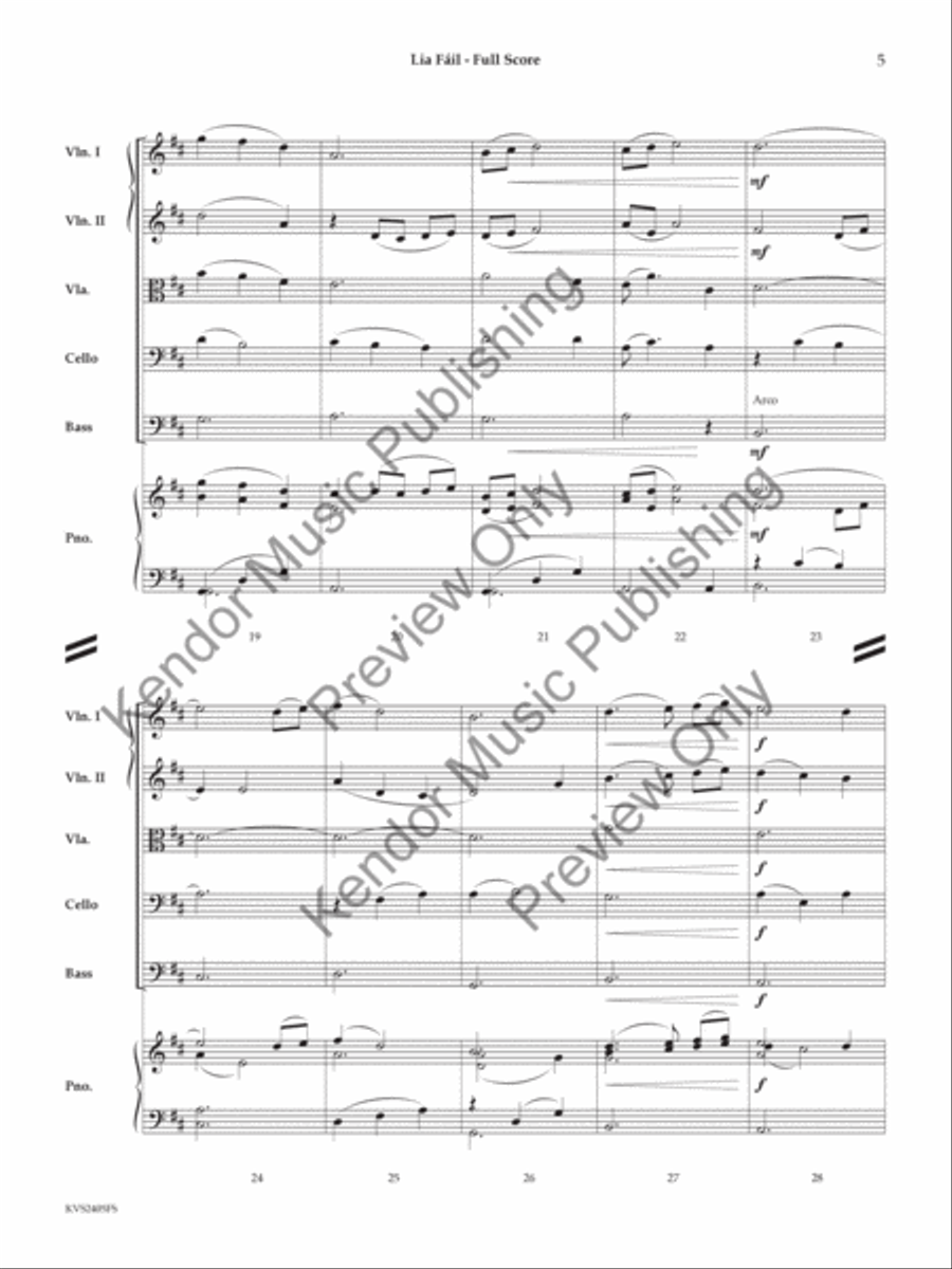 Lia Fáil String Orchestra scores gallery preview page 6