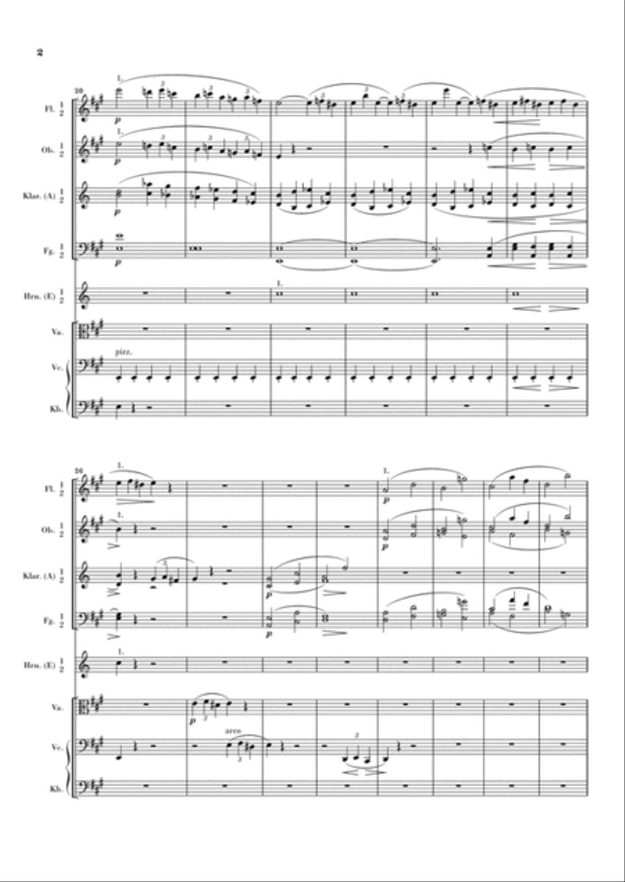 Serenade No. 2 in A Major, Op. 16 Orchestra scores gallery preview page 3