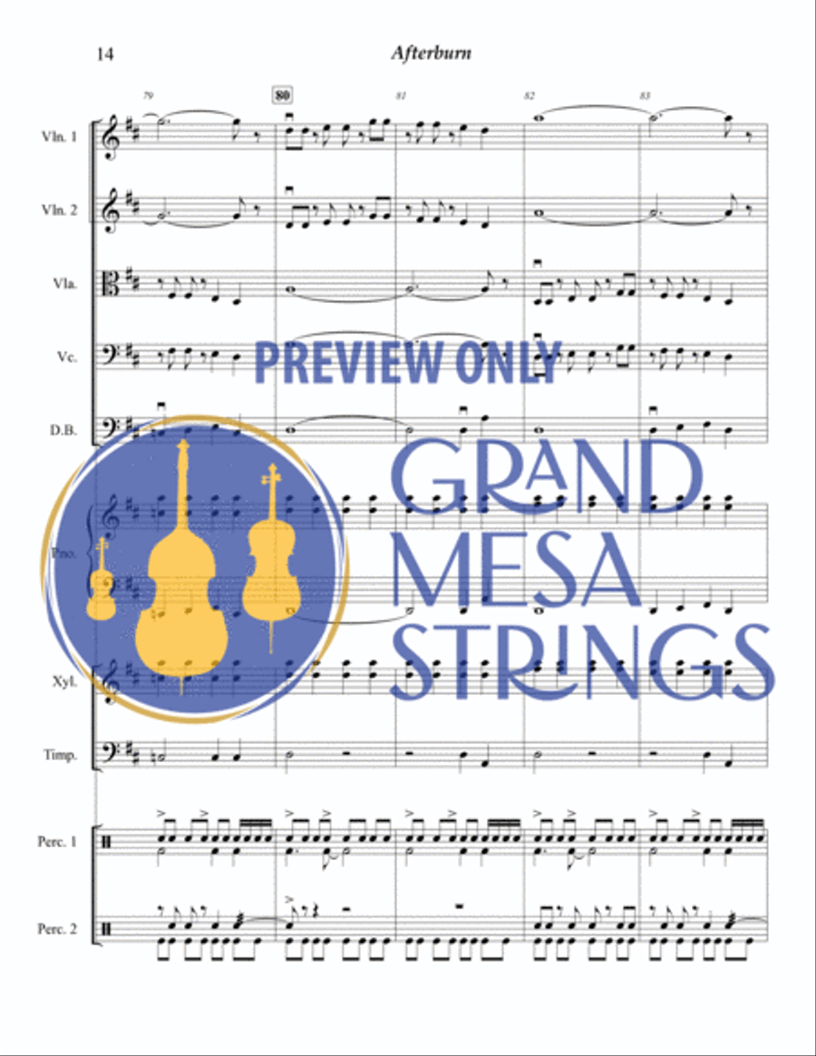 Afterburn for Strings & Percussion String Orchestra scores gallery preview page 15