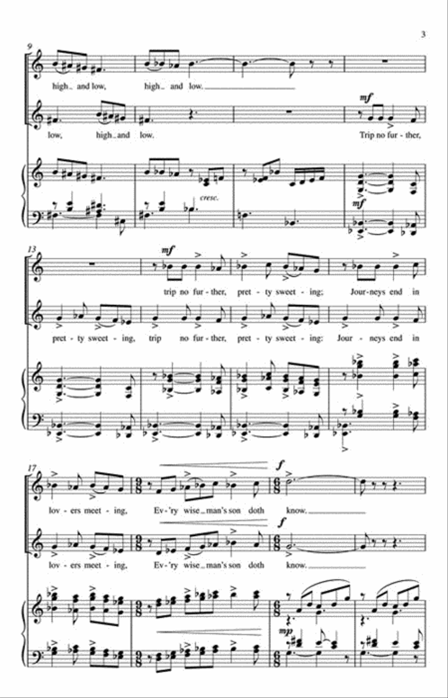 Three Madrigals Three Madrigals 2-Part scores gallery preview page 3