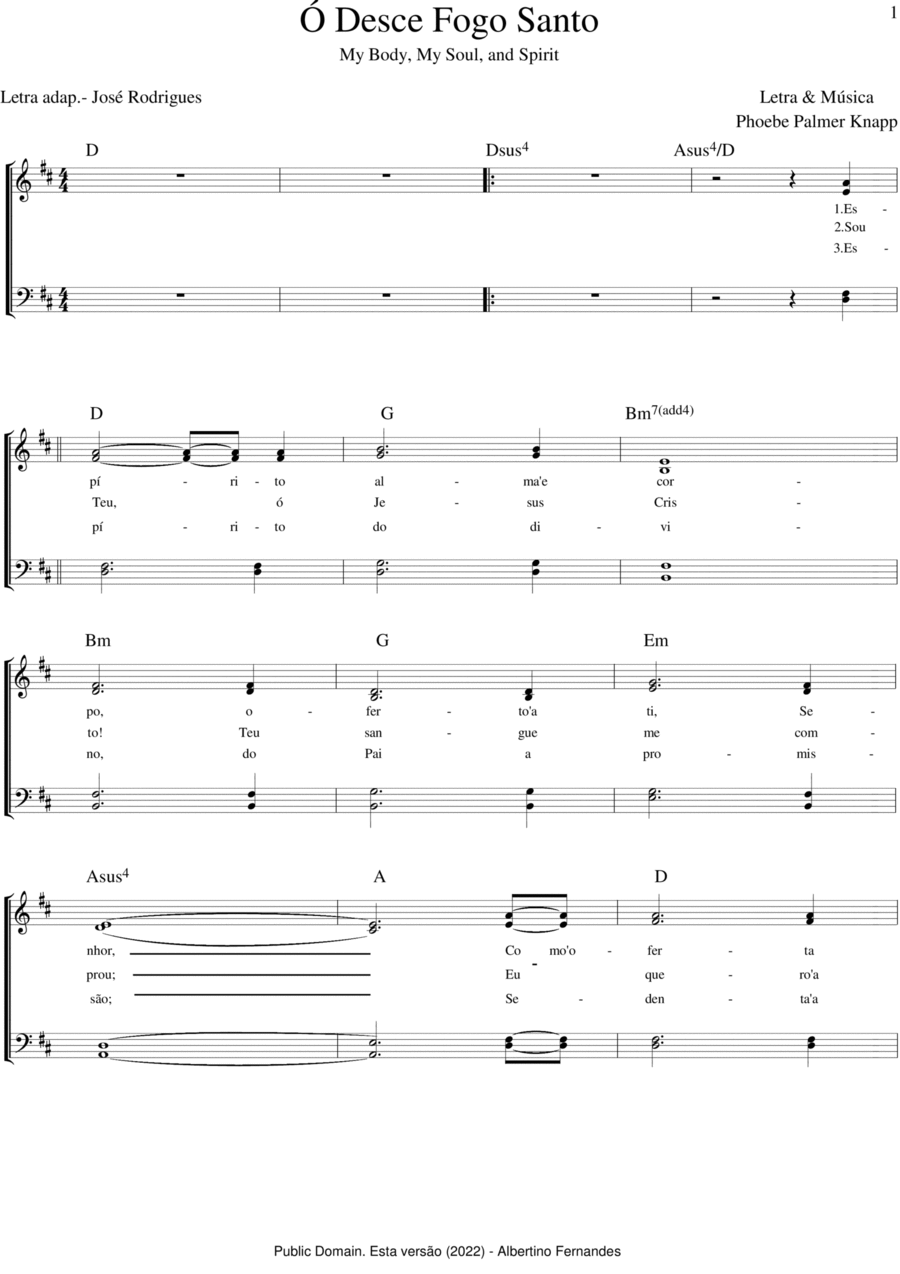 Ó Desce Fogo Santo 4-Part scores gallery preview page 1