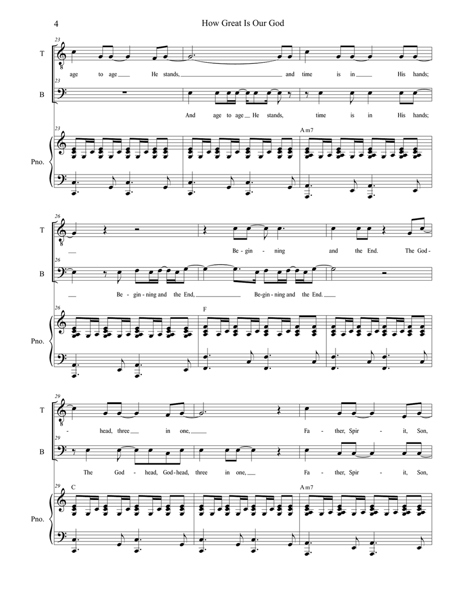 How Great Is Our God How Great Is Our God Vocal Duet scores gallery preview page 4