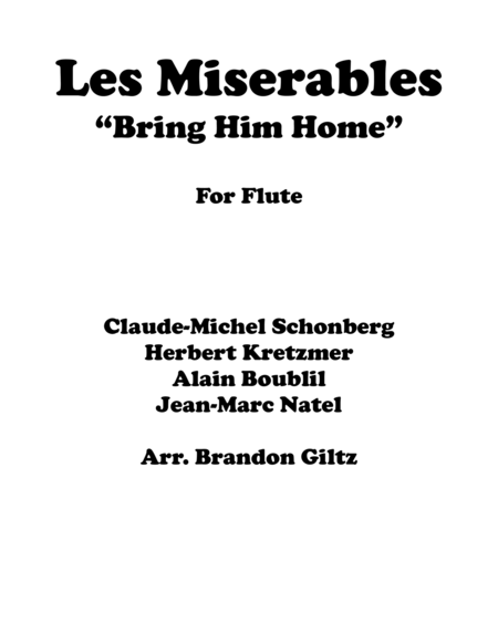 "Bring Him Home" from Les Miserables (Arranged for Flute) image number null